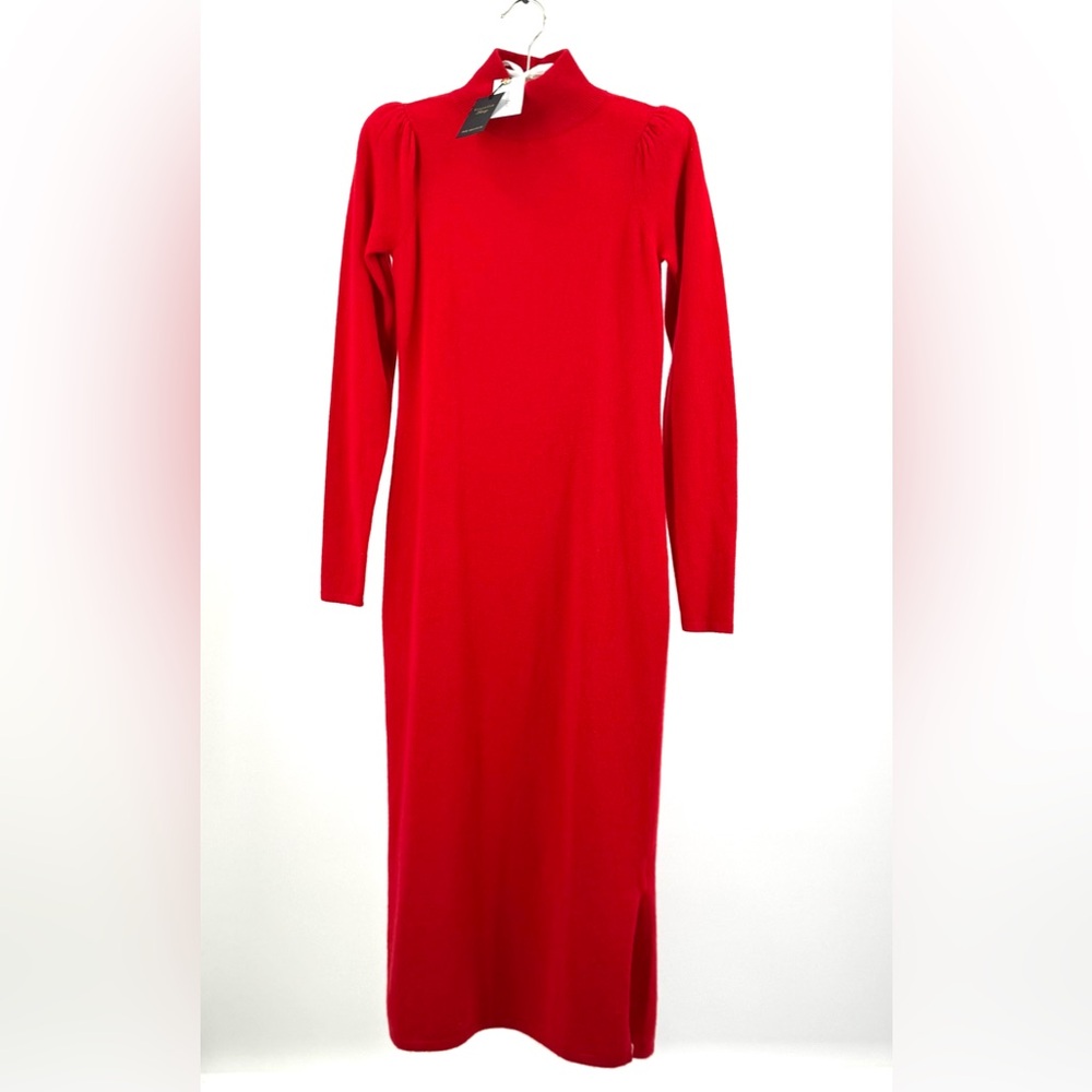 Charter Club Luxury Cashmere Jolly Holiday Calypso Red Sweater Dress Size XS NWT